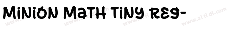 Minion Math Tiny Reg字体转换
